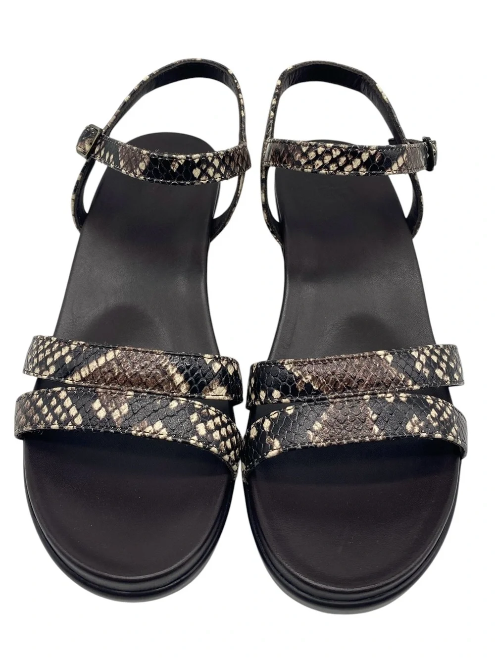 Abeo Womens Shoes Faith Sandals Sz 7.5 Brown Snake Leather Metatarsal High Arch